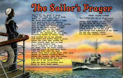 The Sailor's Prayer Navy Postcard Postcard