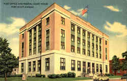 Post Office And Federal Court House Fort Scott, KS Postcard Postcard