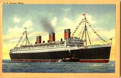 S. S. Queen Mary Boats, Ships Postcard Postcard