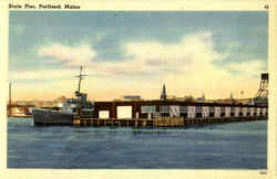 State Pier Portland, ME Postcard Postcard