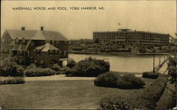 Marshall House and Pool Postcard