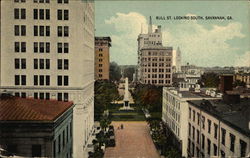 Bull Street Looking South Savannah, GA Postcard Postcard Postcard