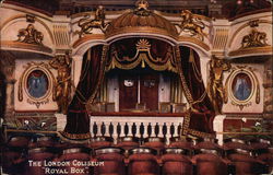 The London Coliseum "Royal Box" England Postcard Postcard Postcard