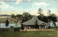 Amoskeag Station, Webster Street Manchester, NH Postcard Postcard Postcard