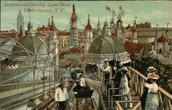 Shooting the Chutes, Luna Park Coney Island, NY Postcard Postcard Postcard