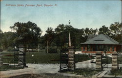 Entrance Gates, Fairview Park Postcard