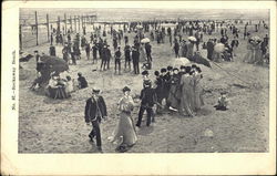 Socializing on the Beach Rockaway Beach, NY Postcard Postcard Postcard