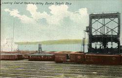 Loading Coal at Hocking Valley Docks Toledo, OH Postcard Postcard Postcard