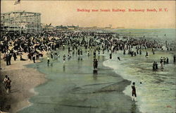 Bathing near Scenic Railway Rockaway Beach, NY Postcard Postcard Postcard