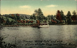 Steamer "Willow Lake" and View of Lake Lowell, MA Postcard Postcard Postcard