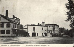 West Side of the Square Milford, MA Postcard Postcard Postcard