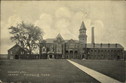 County Jail and Grounds Fitchburg, MA Postcard Postcard Postcard