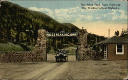 The Pikes Peak Auto Highway Postcard