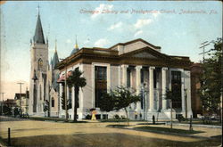 Carnegie Library & Presbyterian Church Jacksonville, FL Postcard Postcard Postcard