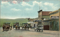 Tourists Departing from Tia Juana for San Diego Mexico Postcard Postcard Postcard