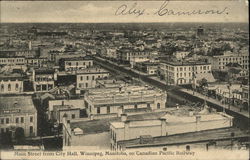 Main Street from City Hall Postcard