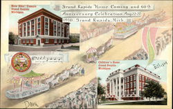 Grand Rapids Homecoming and 60th Anniversary Celebration Michigan Postcard Postcard Postcard