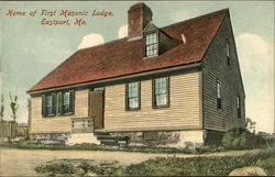 Home of First Masonic Lodge Postcard