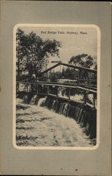 Red Bridge Falls Medway, MA Postcard Postcard Postcard