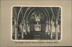 St. Joseph's Church, Interior (Catholic) Postcard