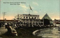 Bass Point House and Scenic Railway Massachusetts Postcard Postcard Postcard