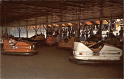 Bumper Cars At Santa's Village Jefferson, NH Postcard Postcard Postcard