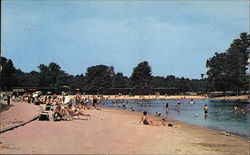 Beach Scene at Silver Lake State Park Hollis, NH Postcard Postcard Postcard