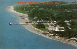 Shopping Center, Lighthouse and Recreation Center Postcard