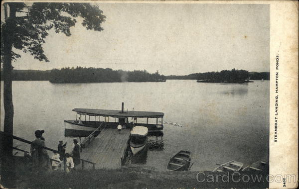 Steamboat Landing, Hampton Ponds Westfield, MA Postcard