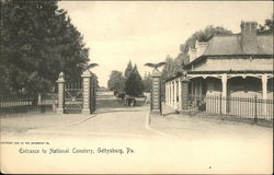 Entrance to National Cemetery Gettysburg, PA Postcard Postcard Postcard