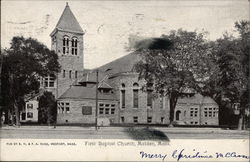 First Baptist Church Malden, MA Postcard Postcard Postcard