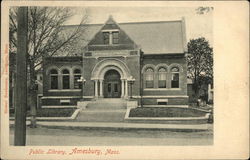 Public Library Amesbury, MA Postcard Postcard Postcard