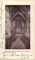 Interior of St. Mary's Cathedral Burlington, VT Postcard Postcard Postcard