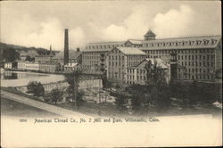 American Thread Co., No. 2 Mill and Dam Willimantic, CT Postcard Postcard Postcard