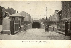 Entrance to East Boston Tunnel, Maverick Square Postcard