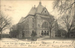 Town Hall Brookline, MA Postcard Postcard Postcard