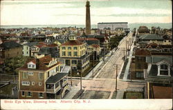 Bird's Eye View Showing Inlet Atlantic City, NJ Postcard Postcard Postcard