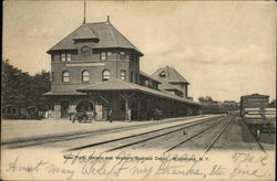 New York, Ontario and Western Railroad Depot Postcard