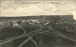 Bird's Eye View from School House Culbertson, MT Postcard Postcard Postcard