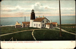 Point Judith Light House Narragansett Pier, RI Postcard Postcard Postcard