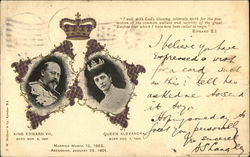 Portraits of King Edward VII & Queen Alexandra Postcard