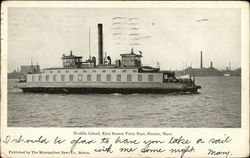 Noddle Island, East Boston Ferry Boat Massachusetts Postcard Postcard Postcard