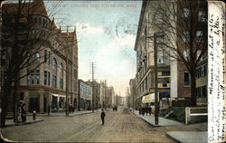 Main Street, Looking East Fitchburg, MA Postcard Postcard Postcard