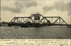 R. W. & O. Swing Bridge Charlotte, NY Postcard Postcard Postcard