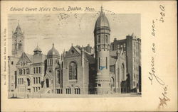 Edward Everett Hale's Church Boston, MA Postcard Postcard Postcard