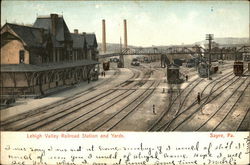 Lehigh Valley Railroad Station and Yards Postcard