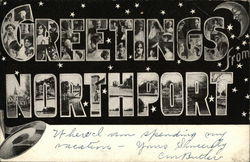 Greetings from Northport New York Postcard Postcard Postcard