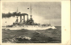 Battleship "Missouri" - Built at Newport News, VA Postcard