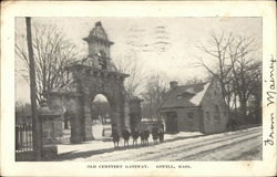 Old Cemetery Gateway Postcard