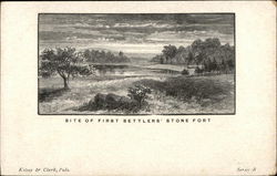 Site of First Settlers' Stone Fort West Medway, MA Postcard Postcard Postcard